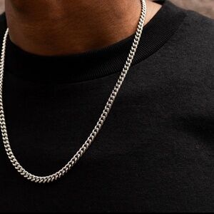 White gold chain for men